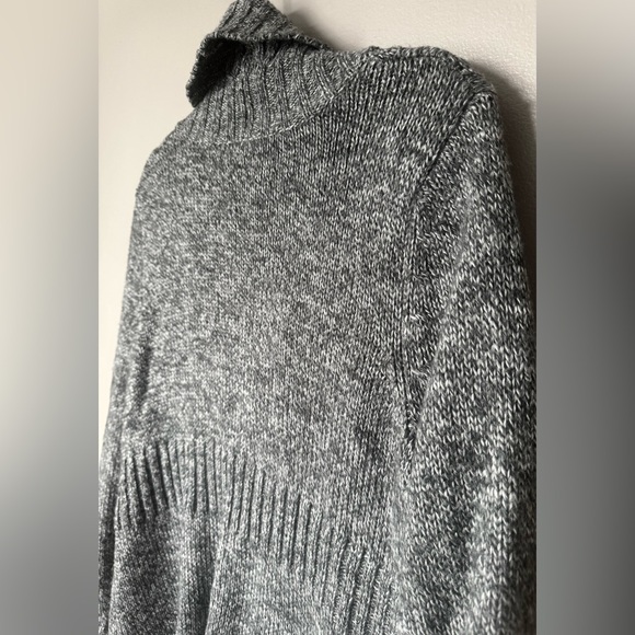 EUC Just My Size Cozy Cowl Neck Gray Grandpa Button Up Sweater Women Plus 1X XL - Picture 10 of 12